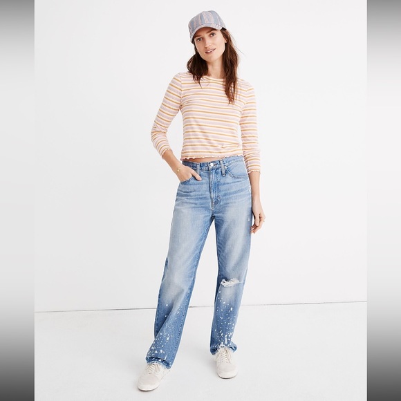 NWT Madewell The Dadjean Denim Jeans Bleached Edition size 27 - Picture 6 of 16